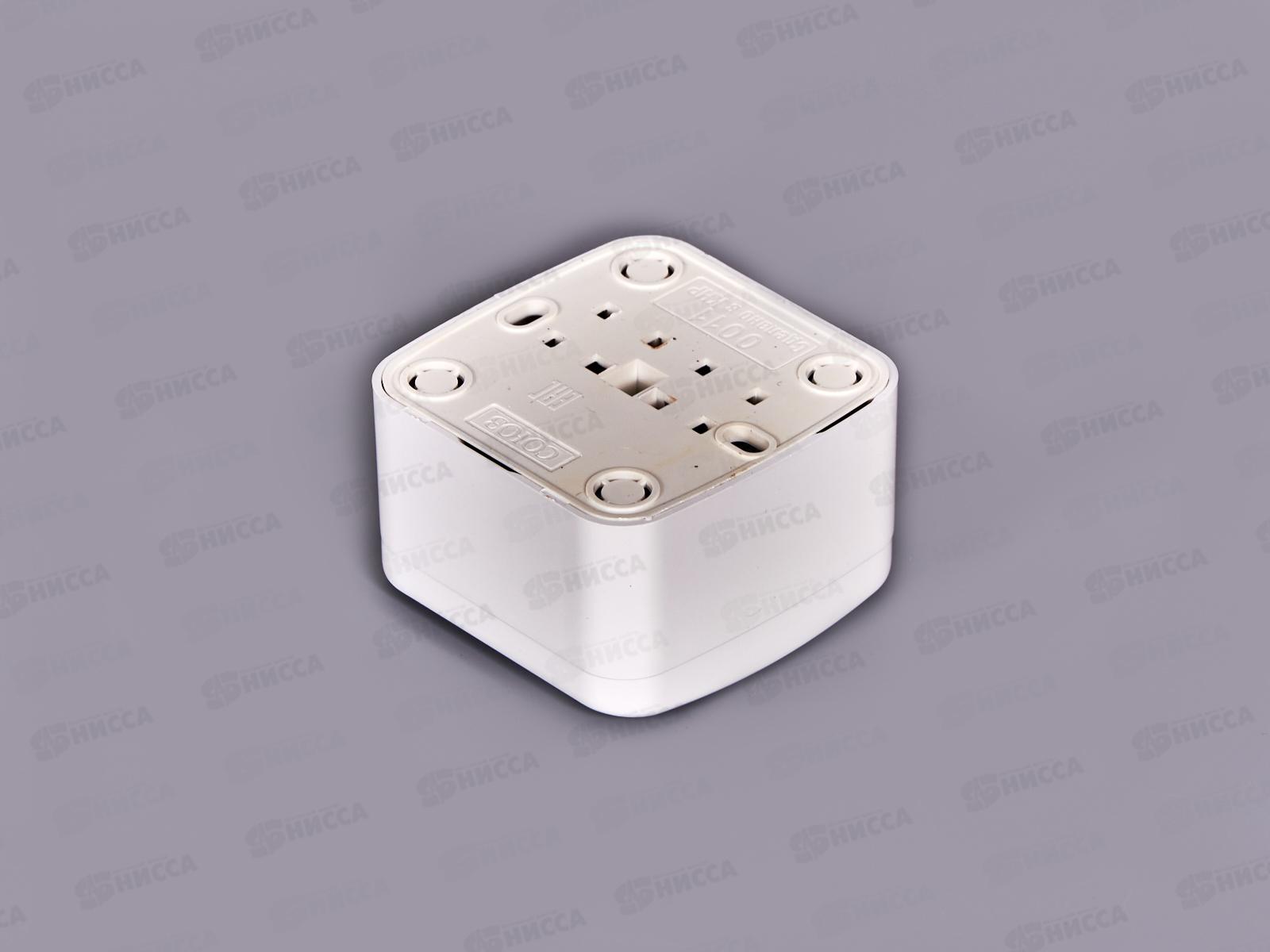 Розетка СОЮЗ 1-местная  Электра, открытой установки, без заземления 16А, 220В, белая,0011*10