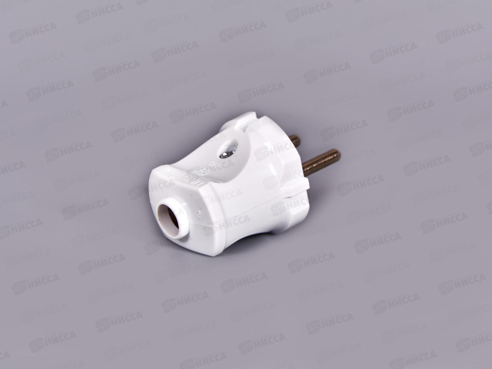 Вилка UNIVersa без заземления, 6А, 250В, белая, А113