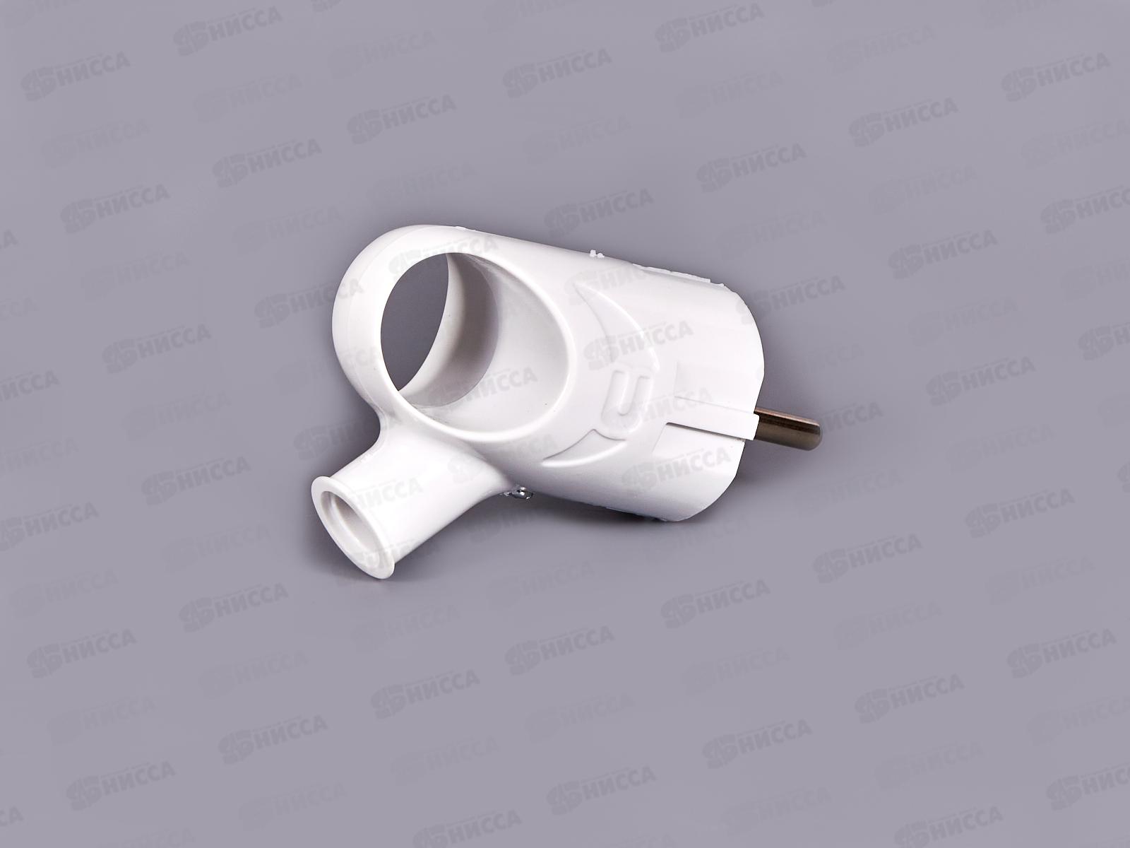 Вилка UNIVersal с заземлением угловая с ушком 16А, 250B, IP44,белая, А112