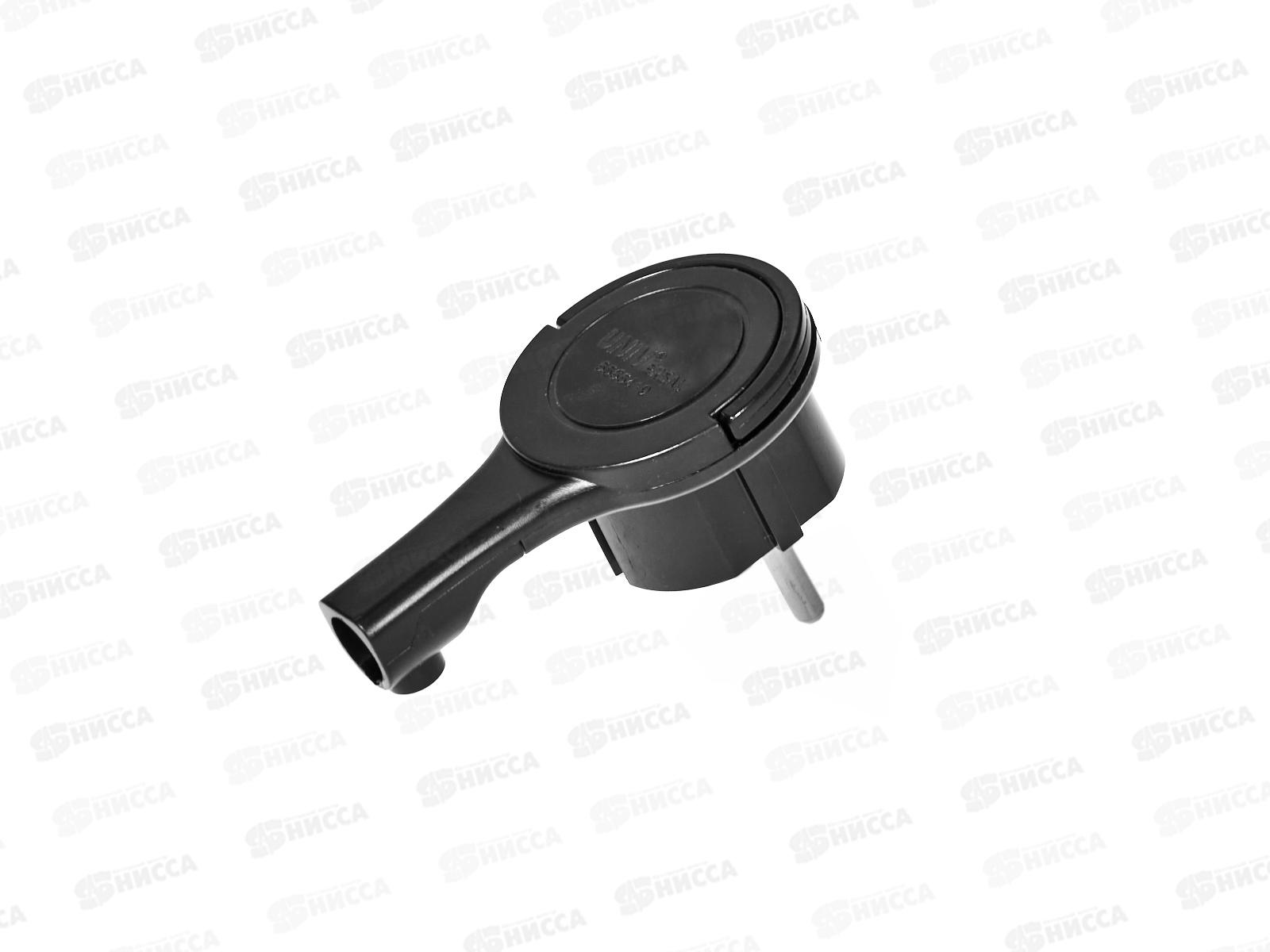 Вилка-невидимка UNIVersal с заземлением  16А, 250B, черная,5565419