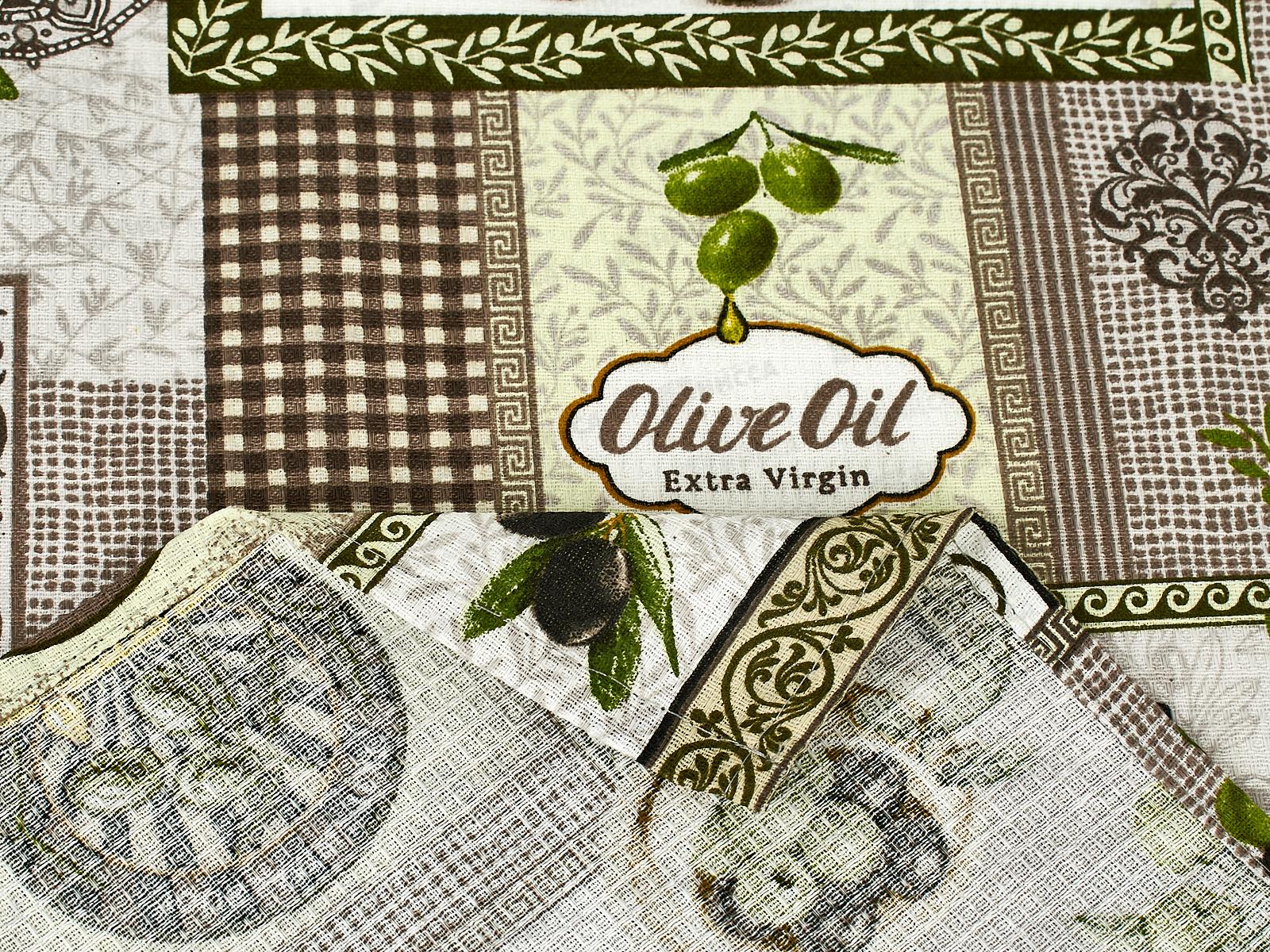 Полотенце вафельное 60*35 Оливки