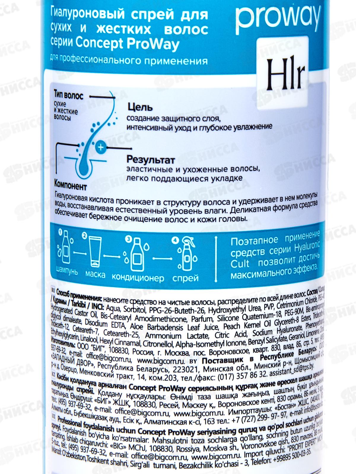 ProWay Спрей д/в Гиалуроновый 200мл *6