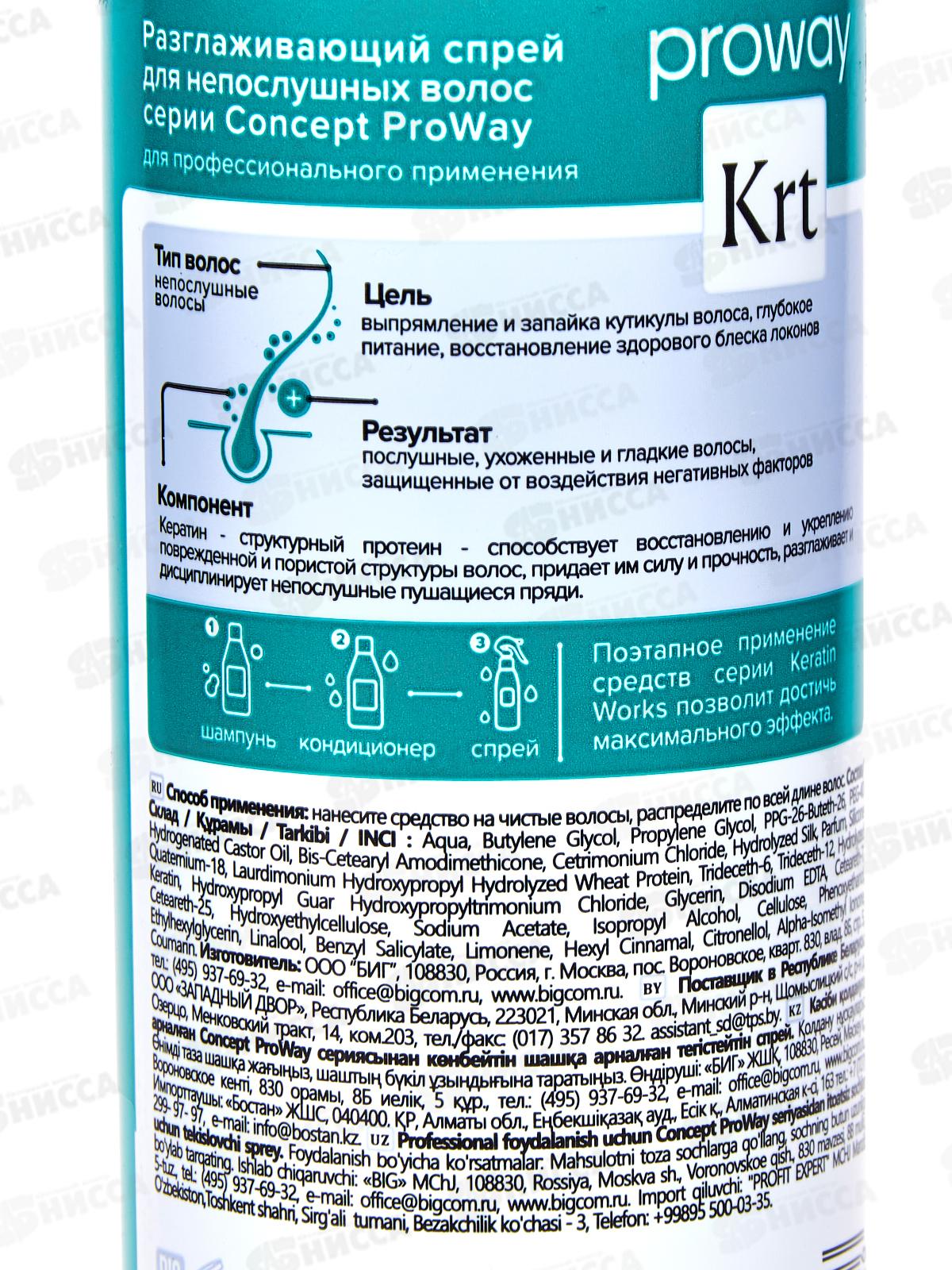 ProWay Спрей д/в Разглаживающий 200мл *6