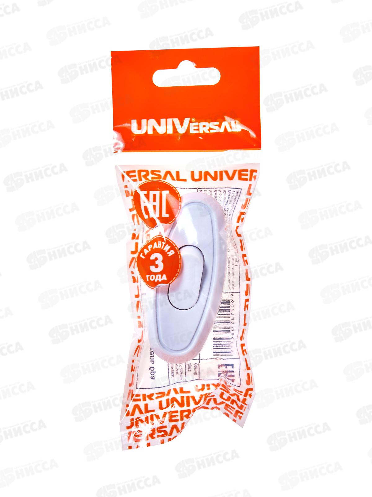 Переключатель бра UNIVersal E27. 6А, 250В,белый, А106