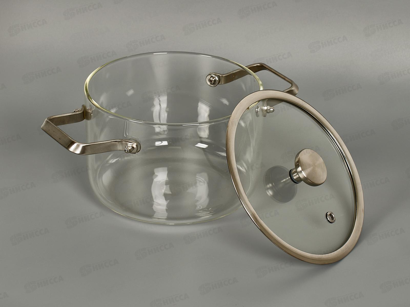 Кастрюля 3,5л термостойкое стекло мет/руч AST-006-D-02G *12