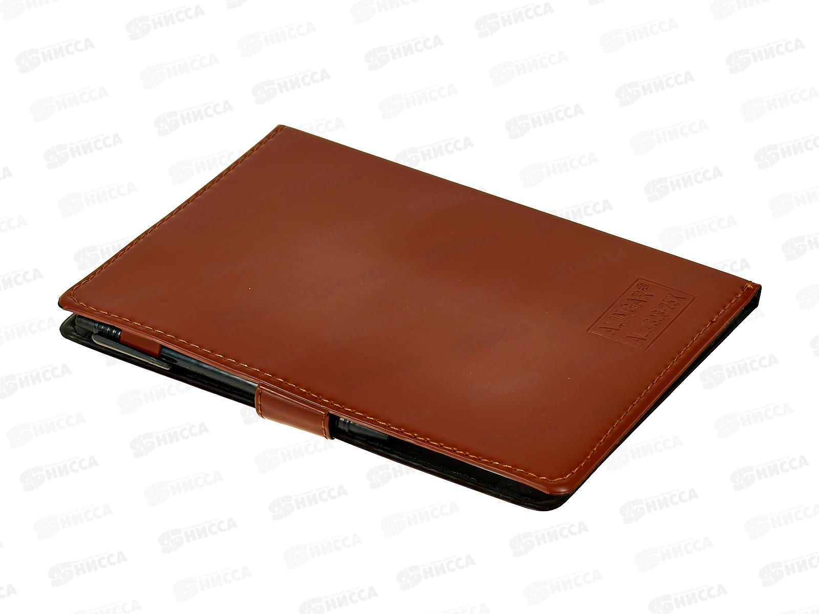 Бизнес-блокнот 80л Alingar 15*20см, с ручкой иск.кожа, клапан  AL4308