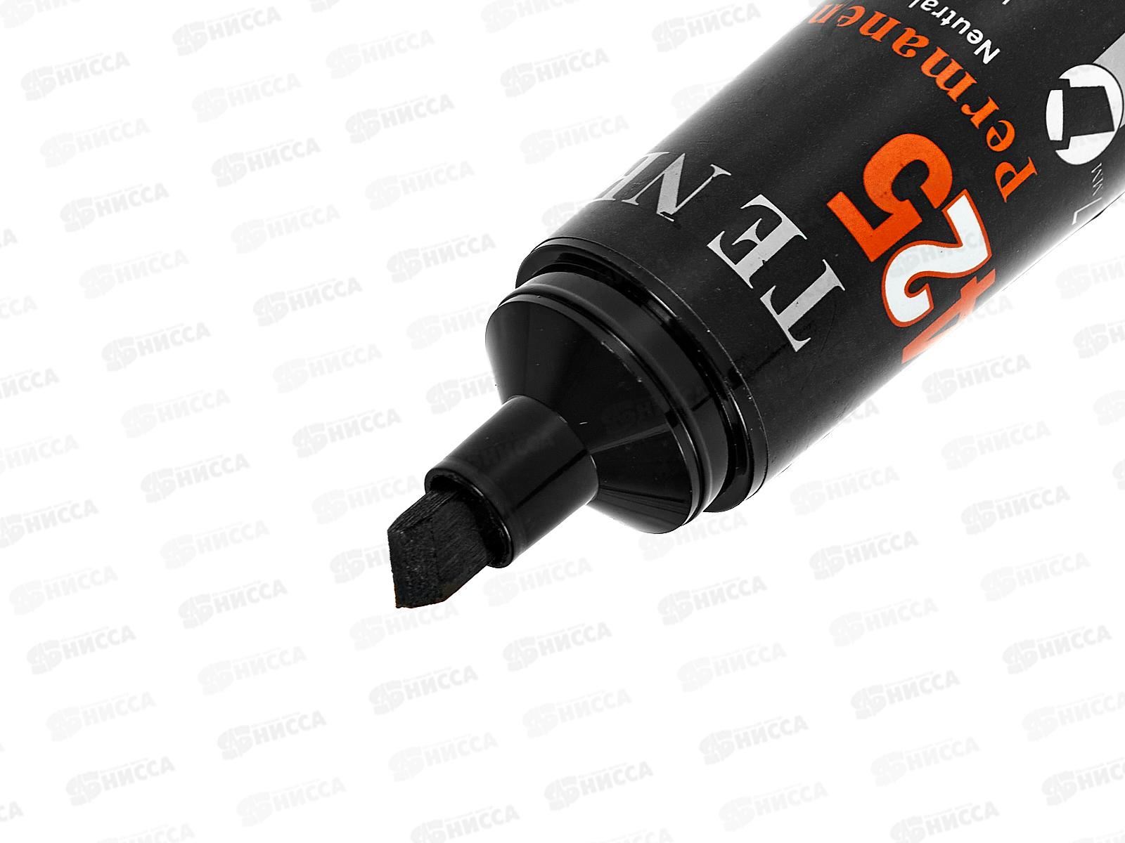 Маркер Alingar перманентный черный, скошенный 7мм,  AL5402 *12