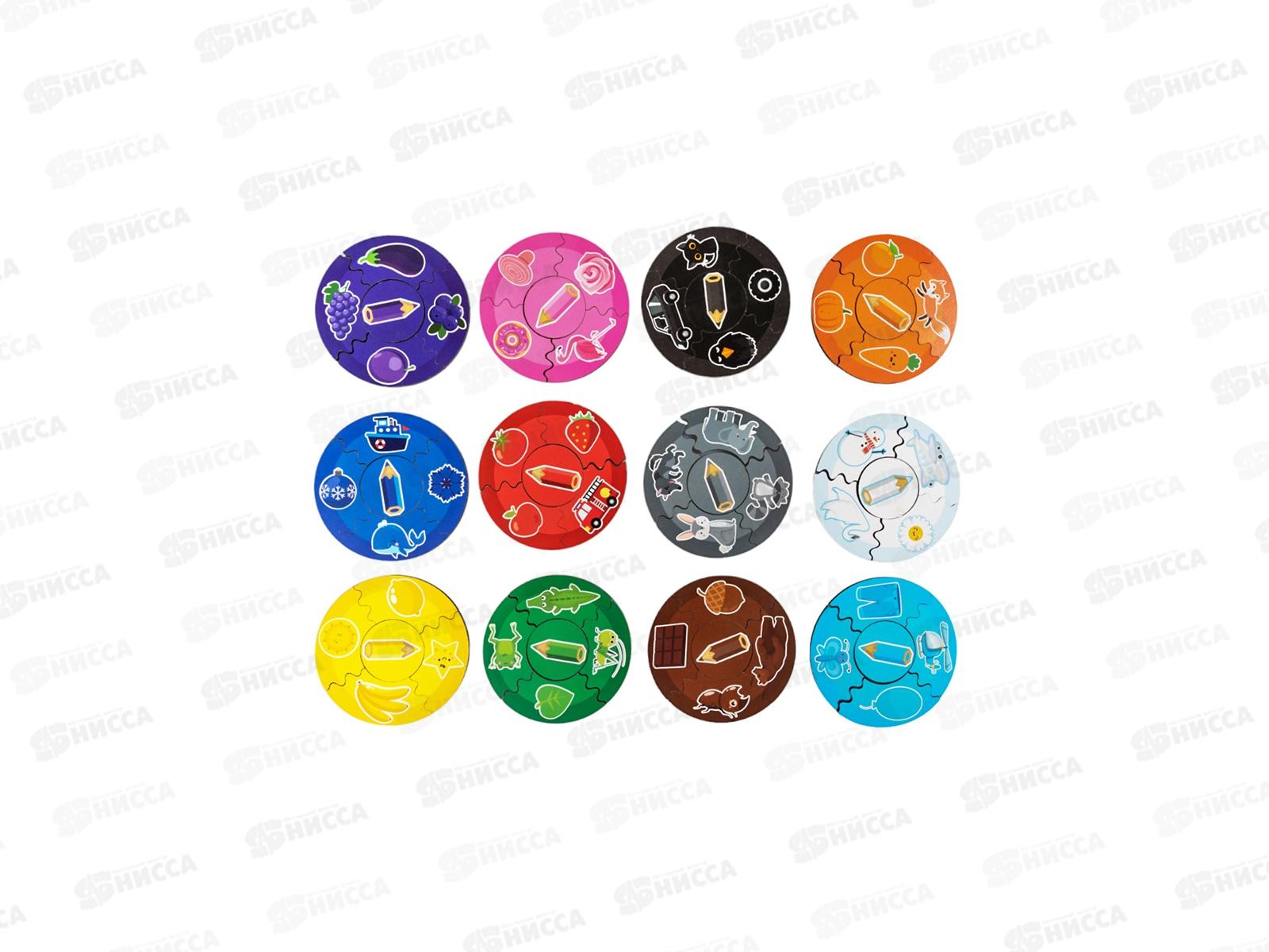 Пазлы деревянные Мои первые пазлы &quotЦвета&quot 60эл. 05438