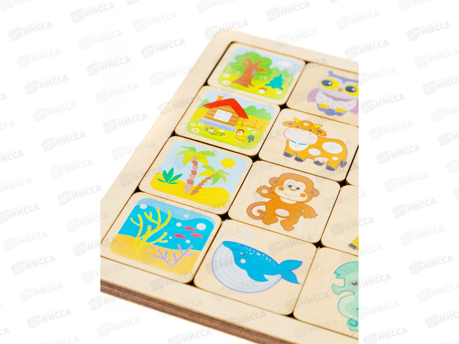 Пазл деревянный &quotКто где живет&quot 00739 (Логические цепочки)