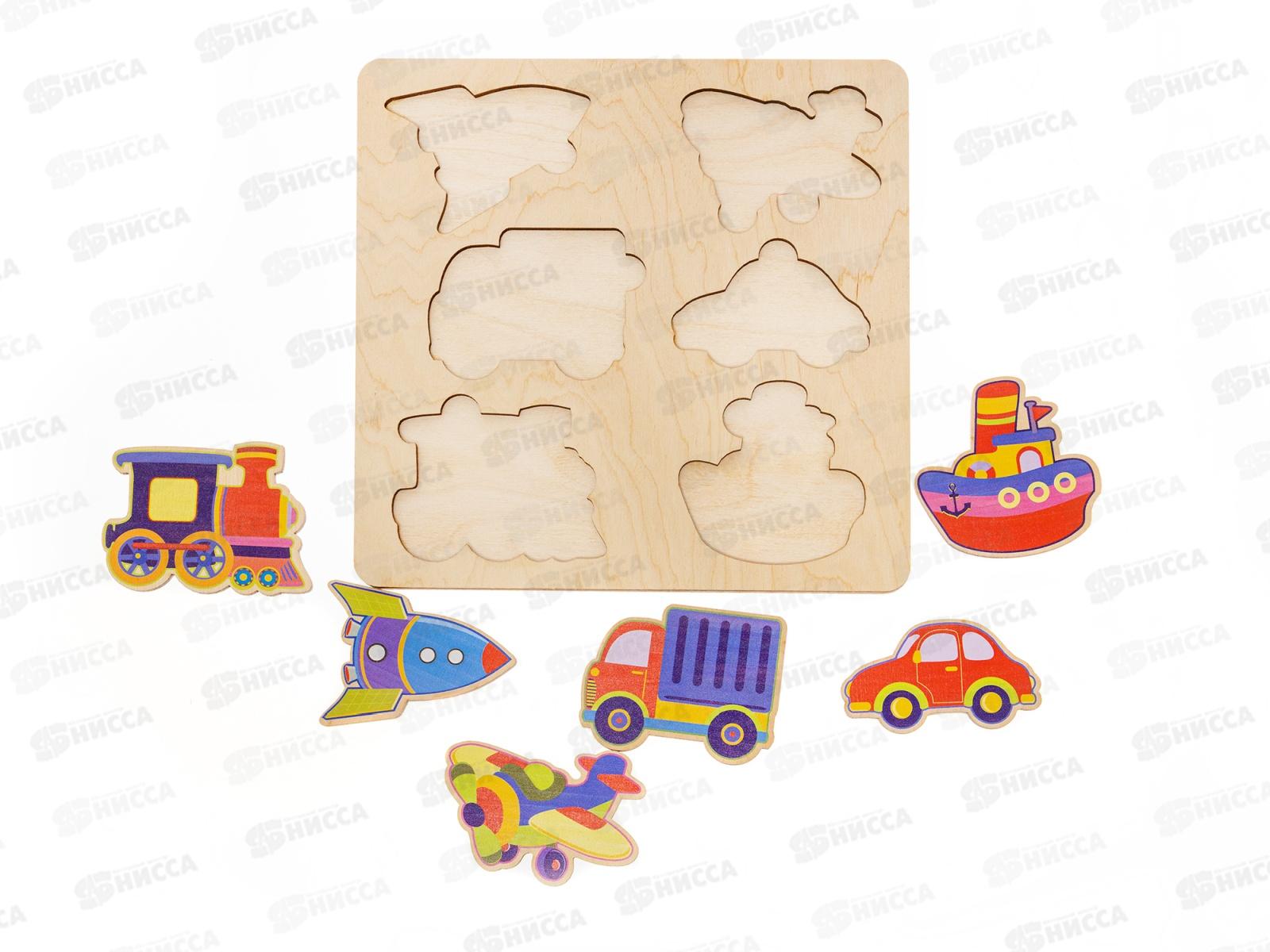 Игра развивающая деревянная &quotТранспорт&quot (21х21см) 00759