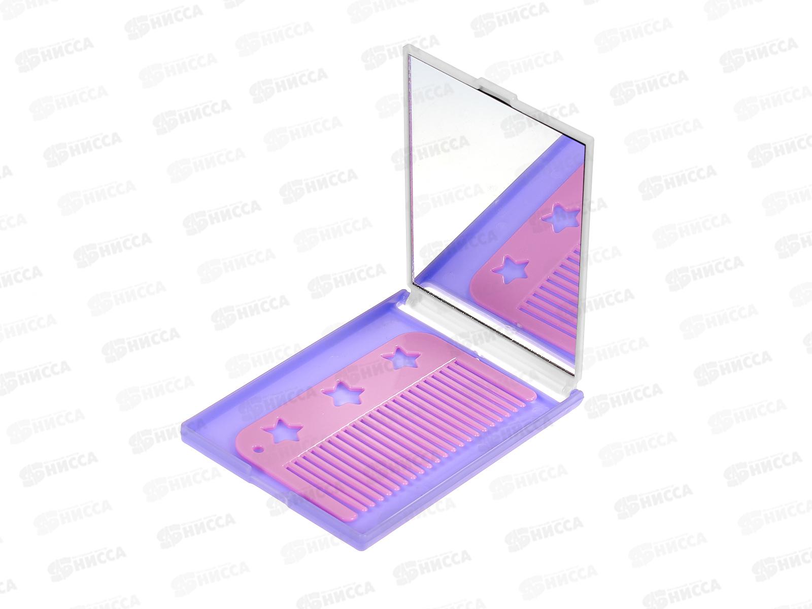 Расческа &quotМИМИШКИ&quot с зеркалом единорог розовый 11см 663--050