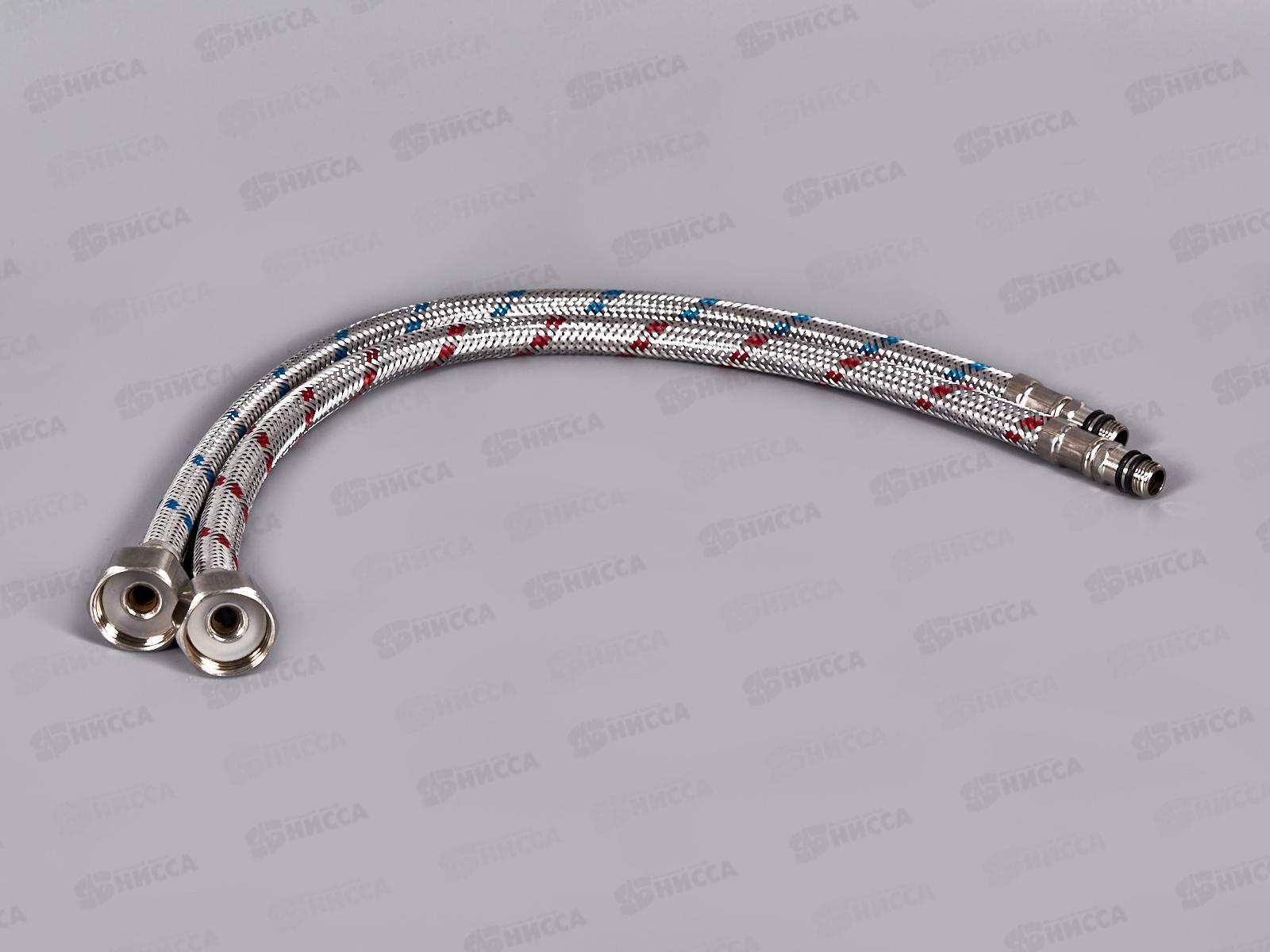 Смеситель для кухни гибкий излив с гайкой, белый, E4205-E55