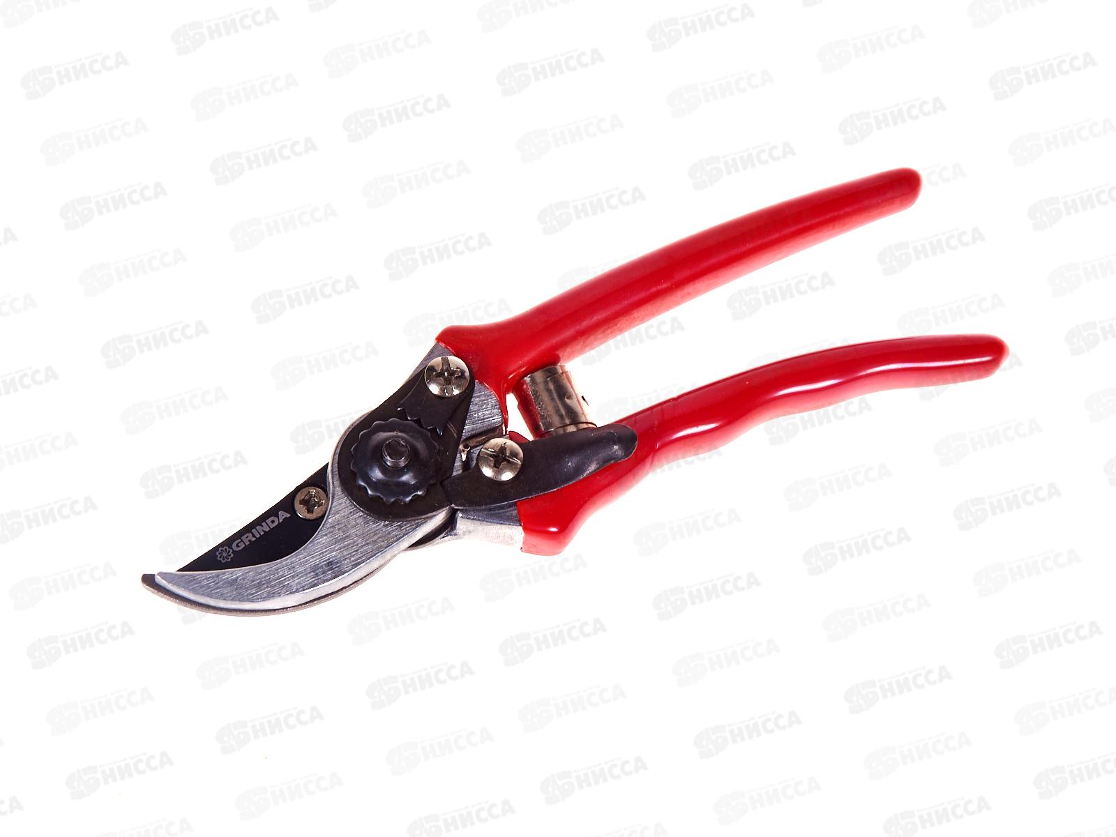 Секатор-мини плоскостной, 152мм GRINDA G-44, закаленные лезвия, тефлоновое покрытие, алюминиевые рукоятки, виниловое покрытие, 423000