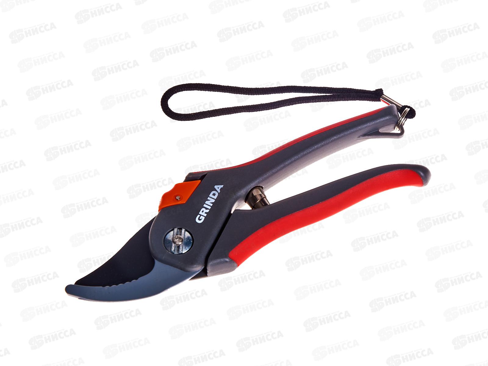 Секатор плоскостной, 205мм, тефлон, GRINDA G-26, 423102