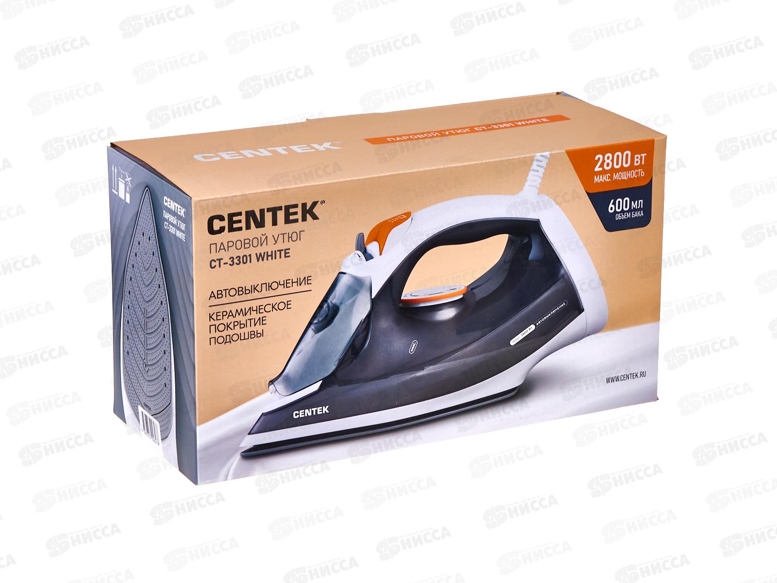 Утюг электрический CT-3301 2800Вт Белый вертикальное отпаривание 600мл керамика