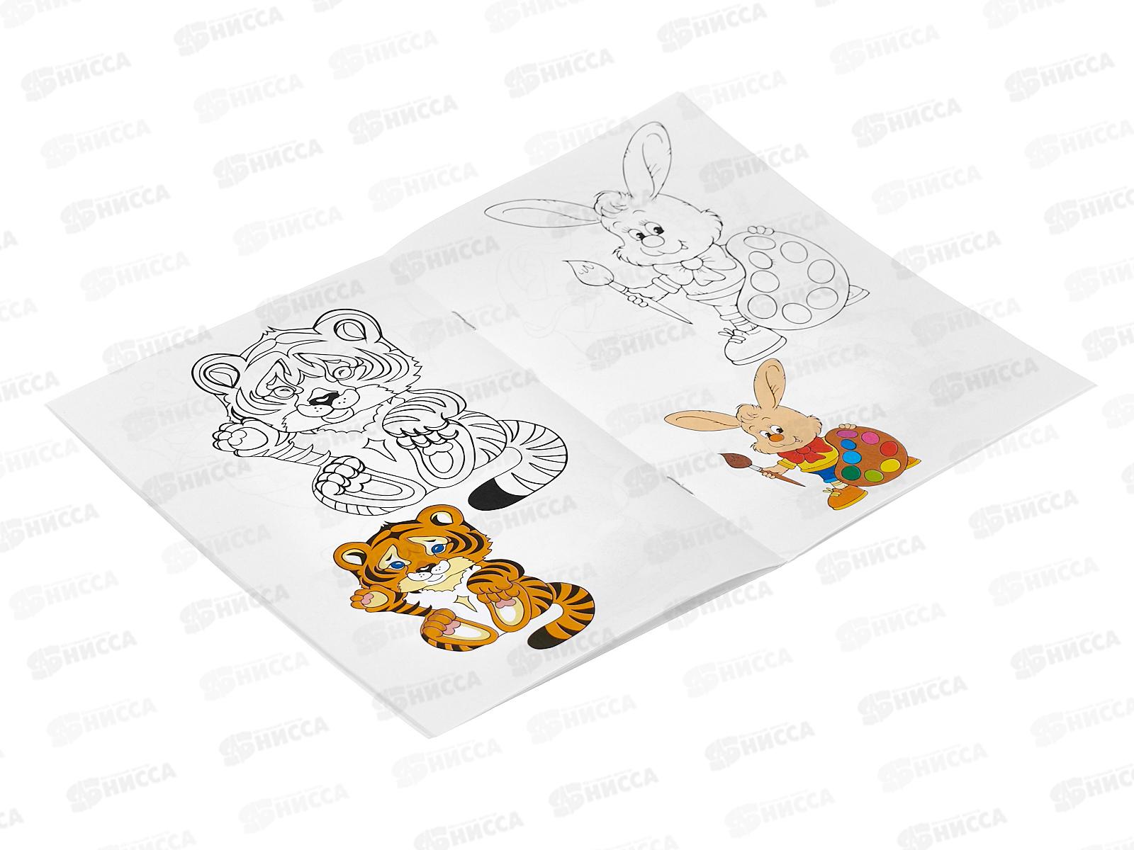 Раскраска А5 (картон обл, 16стр, блок 80гр/м2) Животный мир JY-A 024