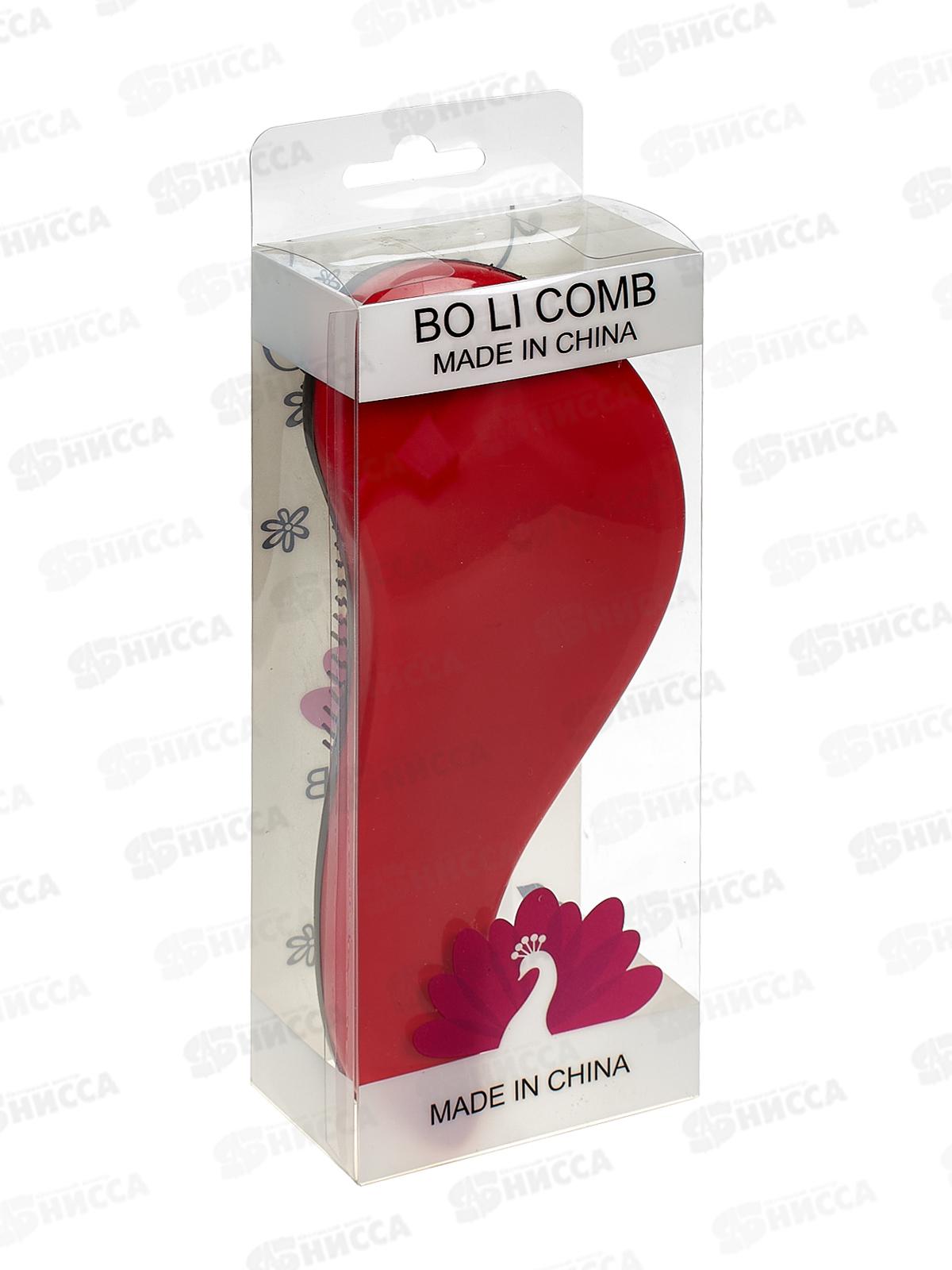 Расческа &quotКомпактная капля&quot красный 18см 655-244