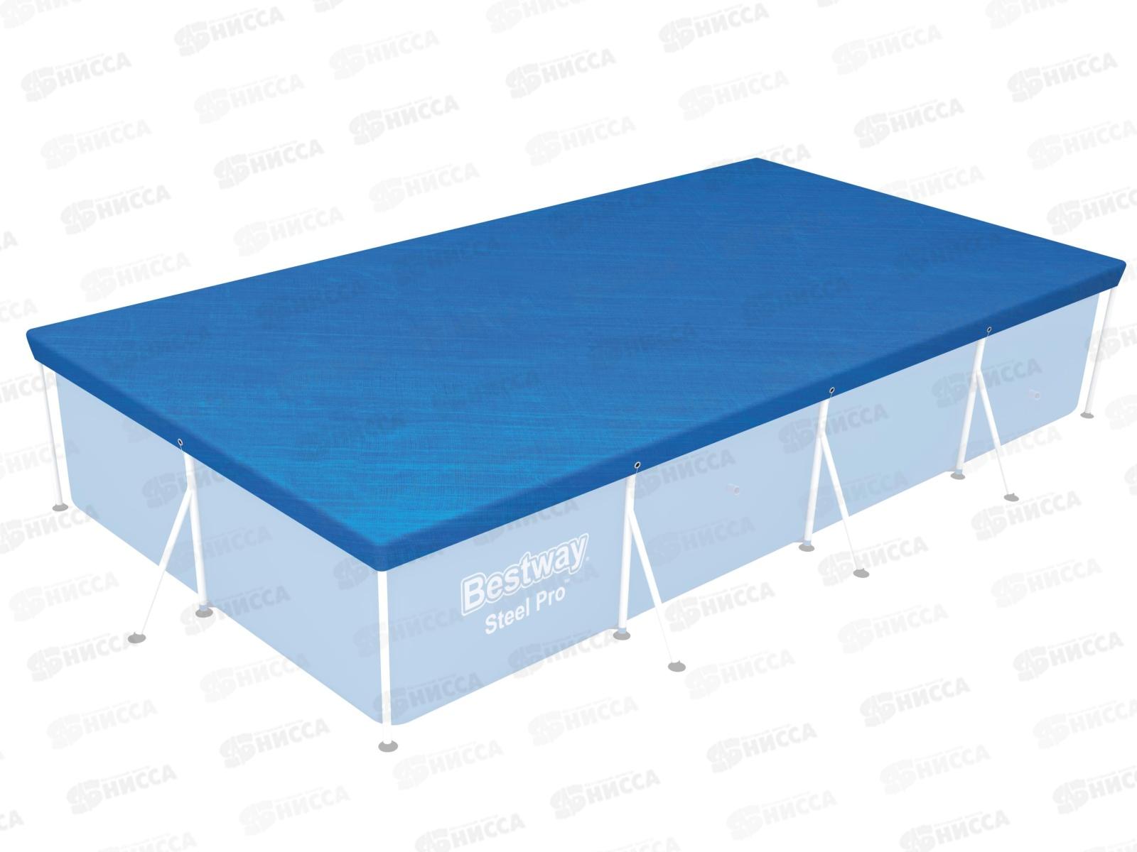 Тент д/прямоуг каркасного бассейна 58107 (400*211*81см) Bestway  *6