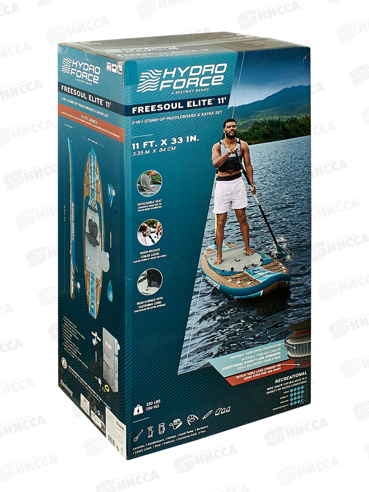 SUP доска 335х84х15см 6532Е (весло, руч. насос, рюкзак, трос)BESTWAY