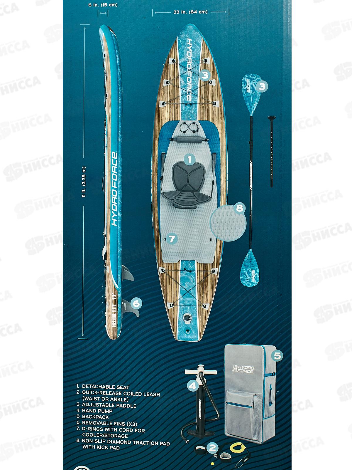 SUP доска 335х84х15см 6532Е (весло, руч. насос, рюкзак, трос)BESTWAY