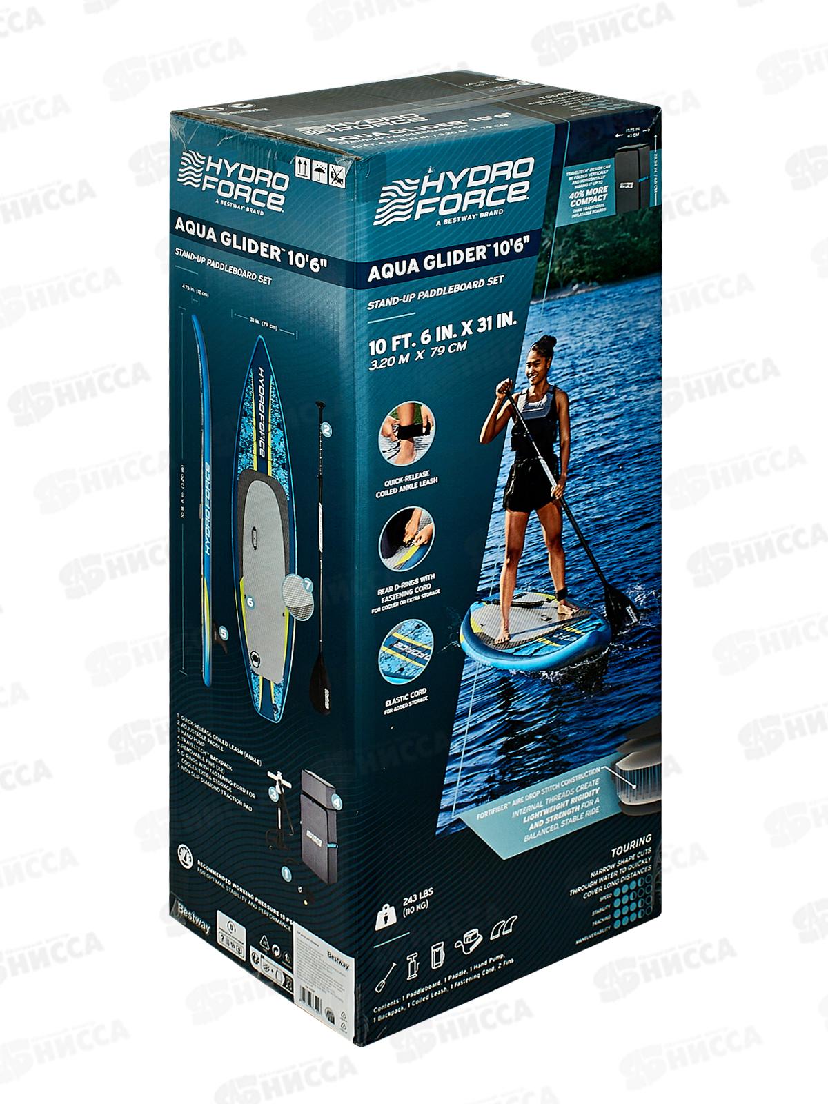 SUP доска 320х79х12см 6532F (весло, руч. насос, рюкзак, трос)BESTWAY