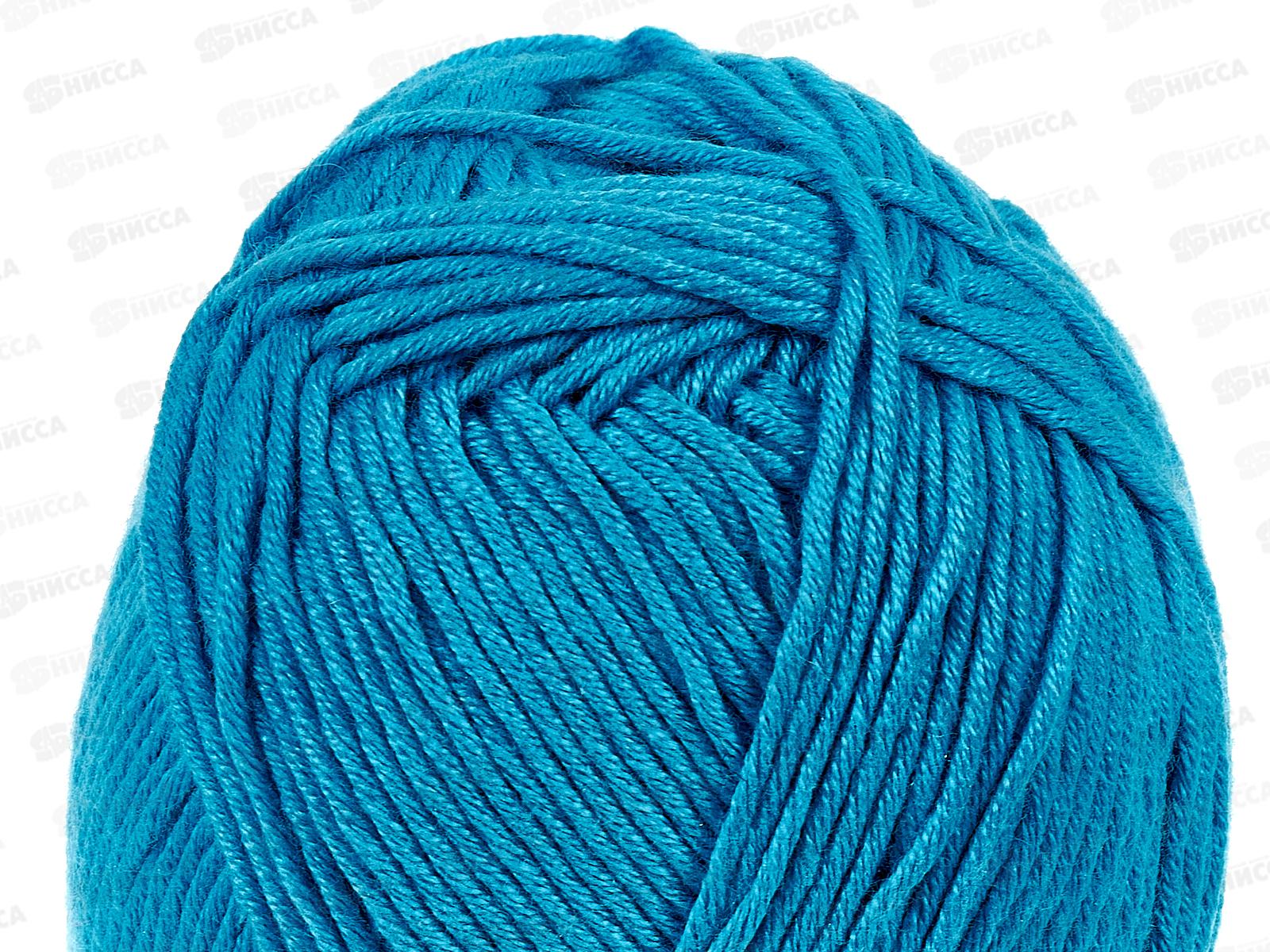 Пряжа Лаконичная Темно-бирюза 45 хл/акр 100гр 212м