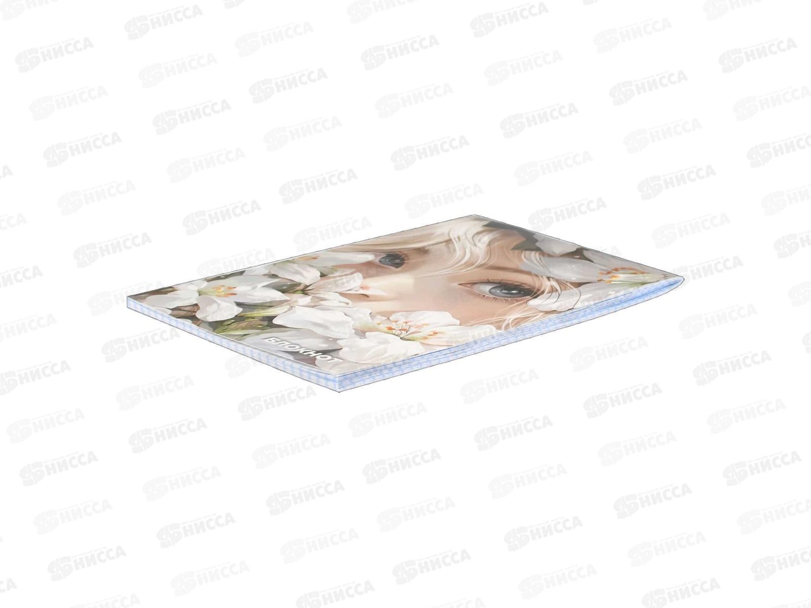 Блокнот 40л ФЕН А5 Девушка в лилиях кл.,скоба, офсет 69253 *5/40