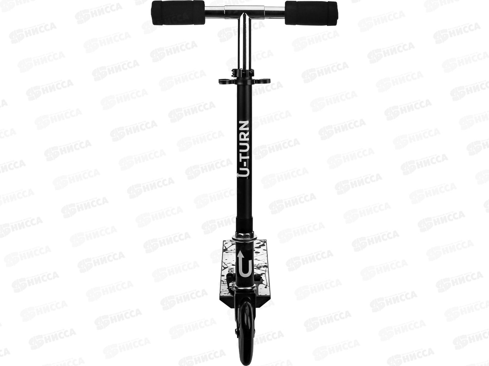 Самокат FRESH (2в1 колеса 120мм+лыжи, 90*10*60-81см, до 60кг) черный, СМК-0877