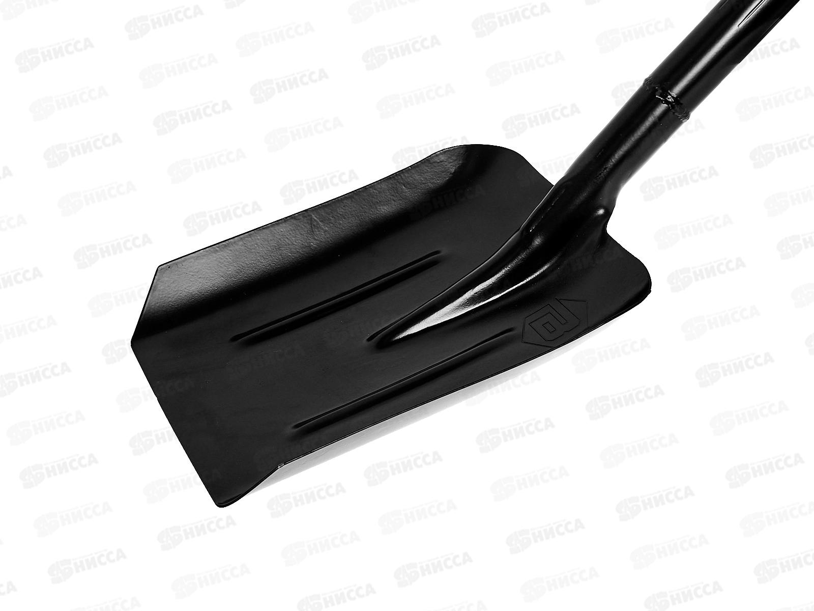 Лопата совковая сталь, с металлическим черенком, 73/7/1/9