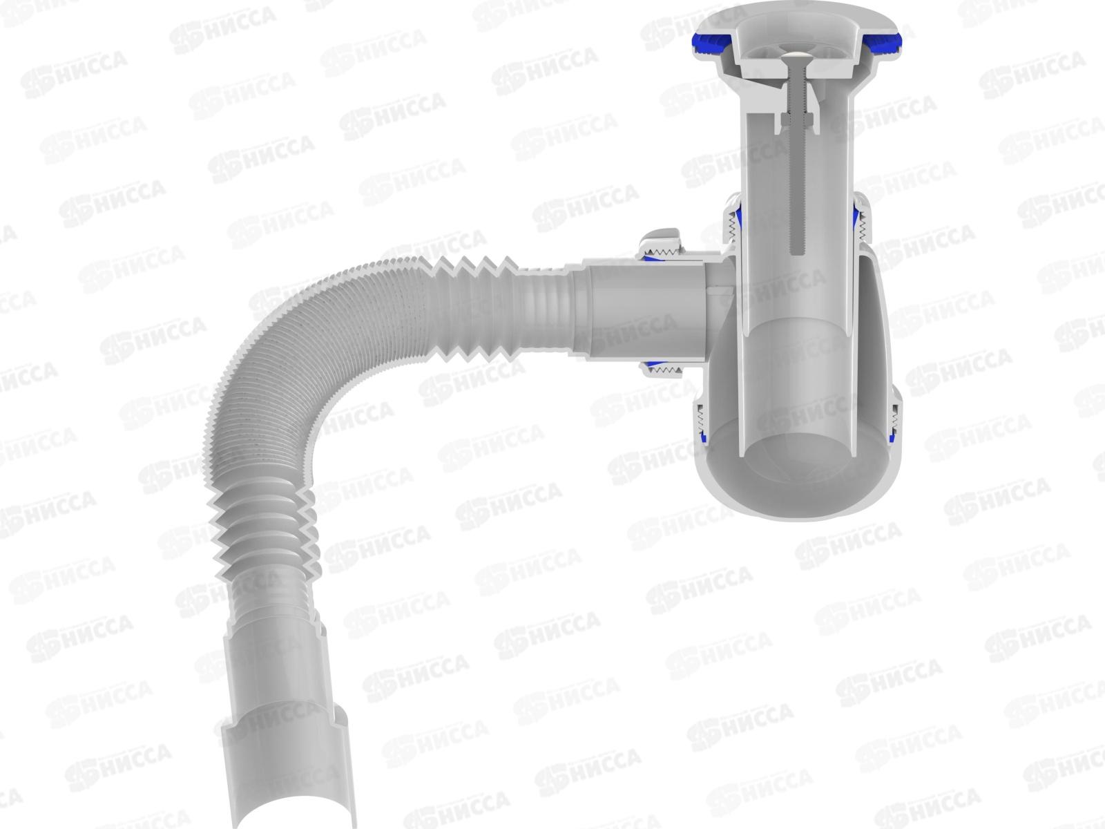 Сифон для кухни 1 1/2&quot х 40 удлин.горловина с гиб.трубой, PB0515 *30