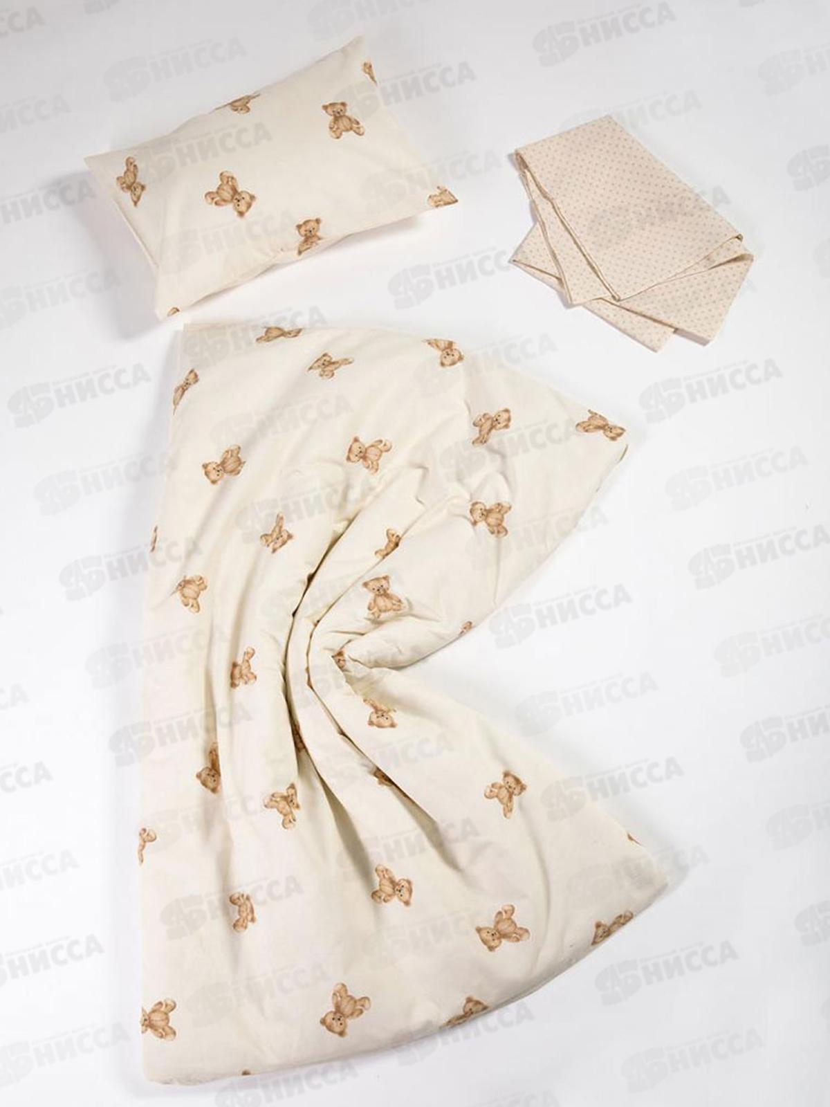 Комплект постельного белья детский бязь НН Тедди 10480-1+10488-1 бэби 40*60 1 стандарт