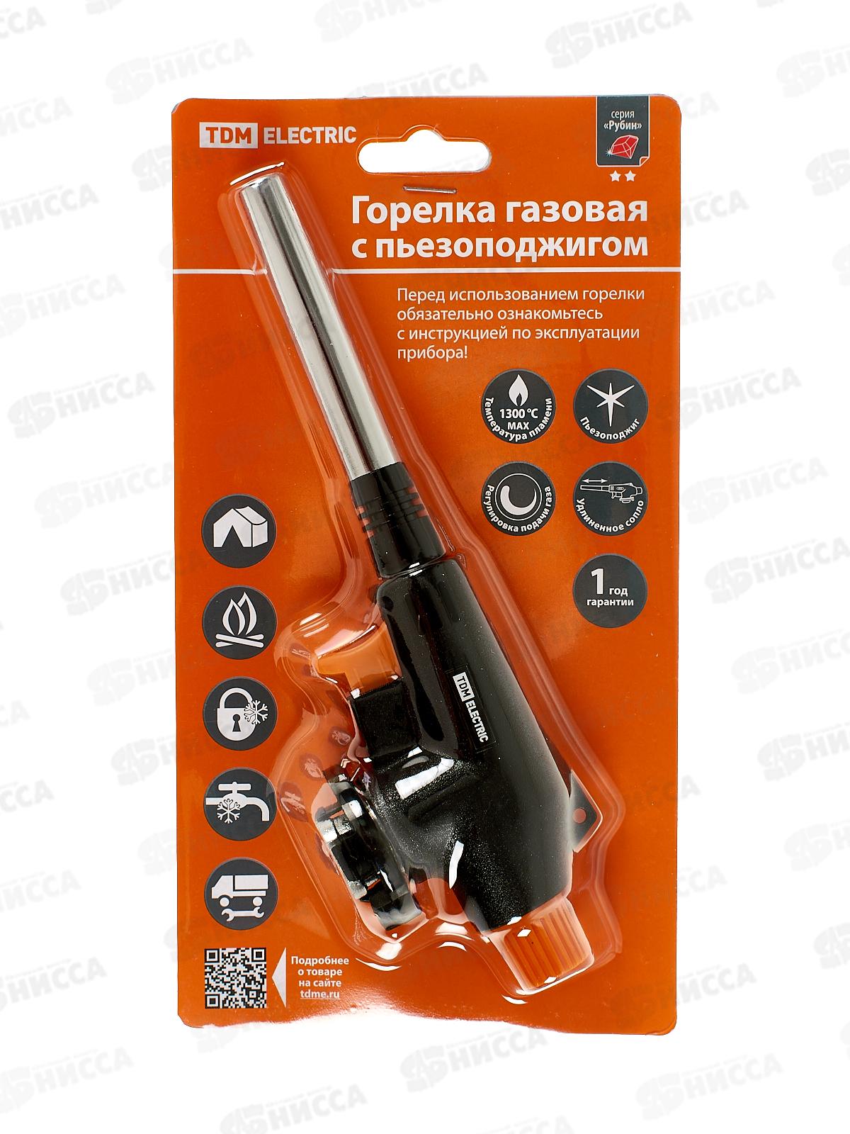 Горелка газовая удлин, ствол ругул подачи пьезоподжиг 0103 TDM