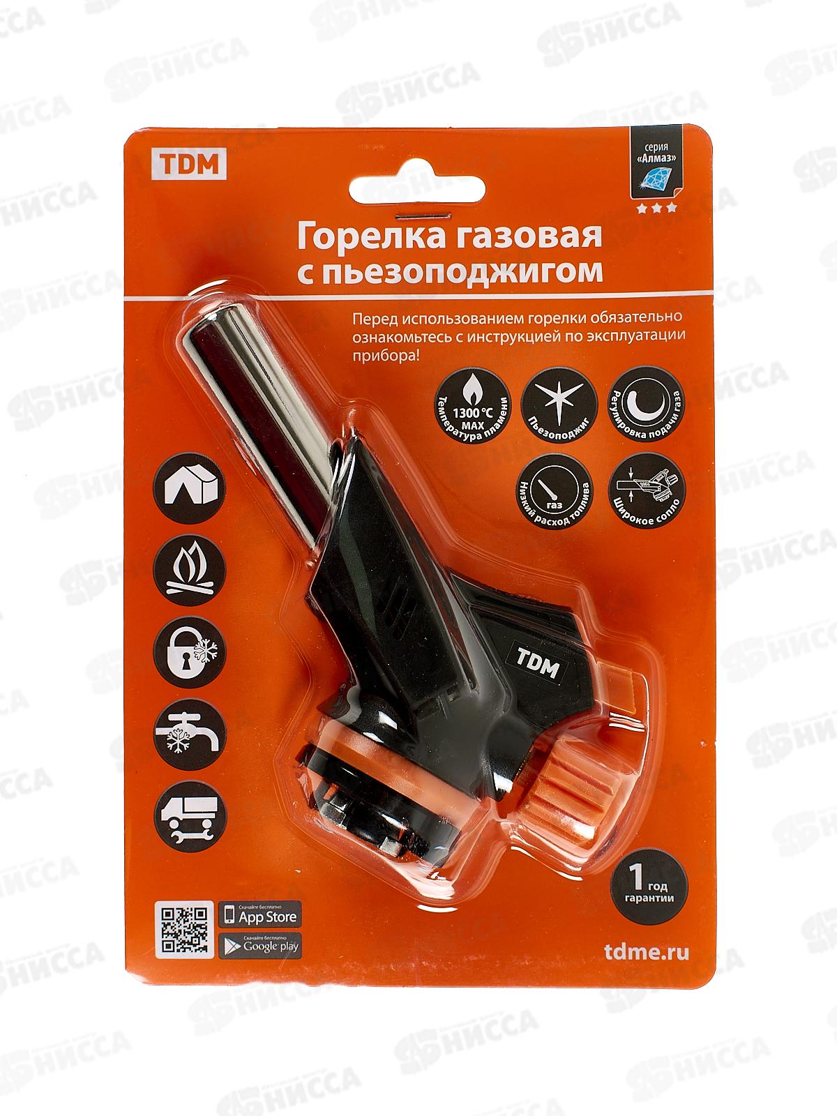 Горелка газовая удлин, ствол ругул подачи пьезоподжиг 0104 TDM