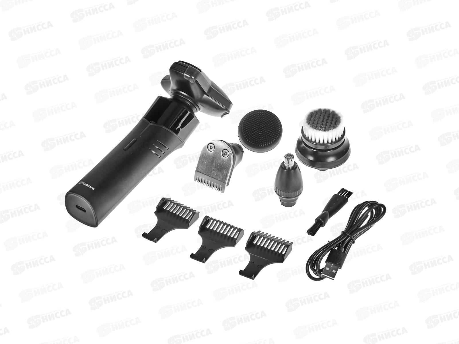 Бритва электро SA-5432BK 5в1 черный сух/влаж бритье