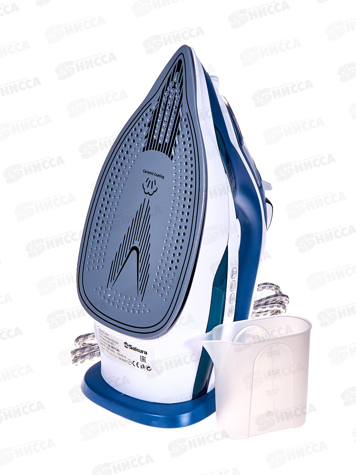 Утюг электро SA-3071CBL 2600Вт 450мл керам самоочист анти-капля