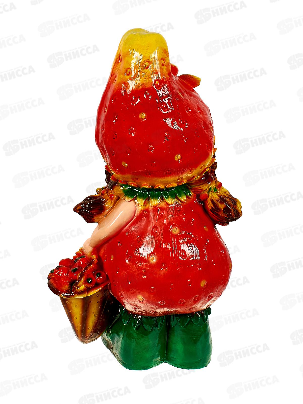 Фигура садовая из гипса &quotДевочка-Клубничка&quot (610*340мм) арт.126