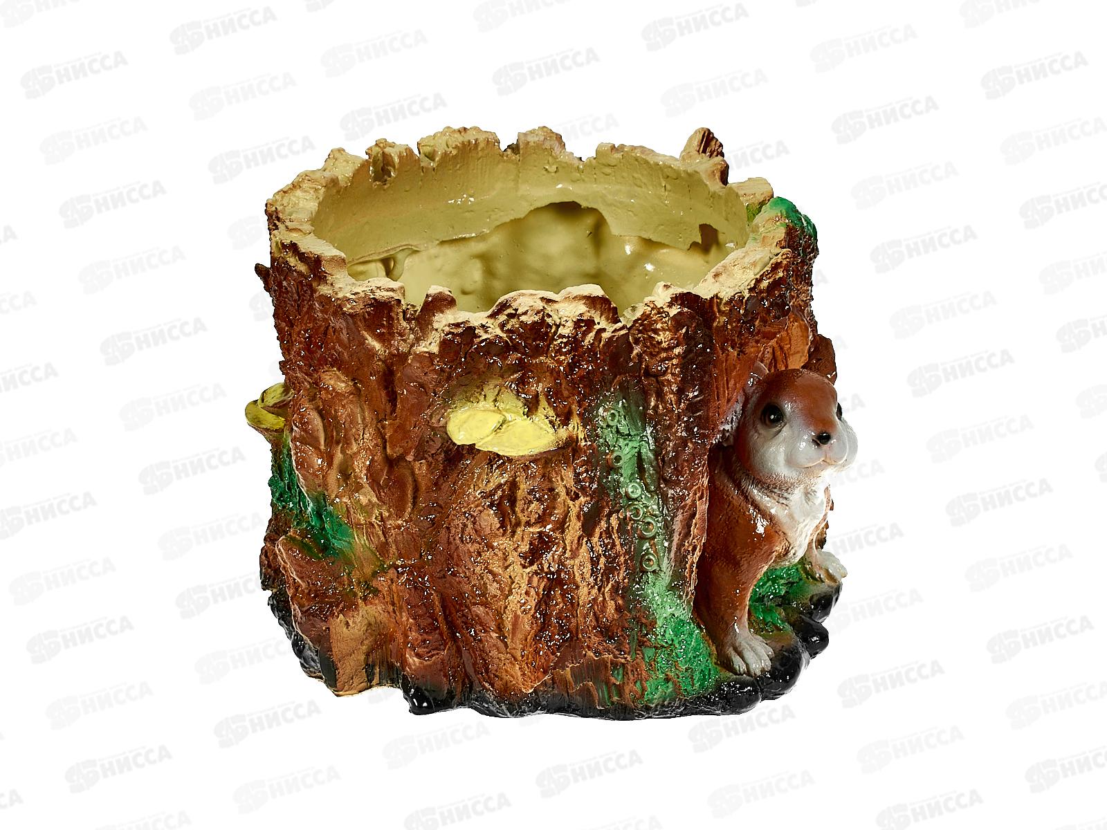 Кашпо &quotБелка в пне большое&quot (200*260мм) арт.69