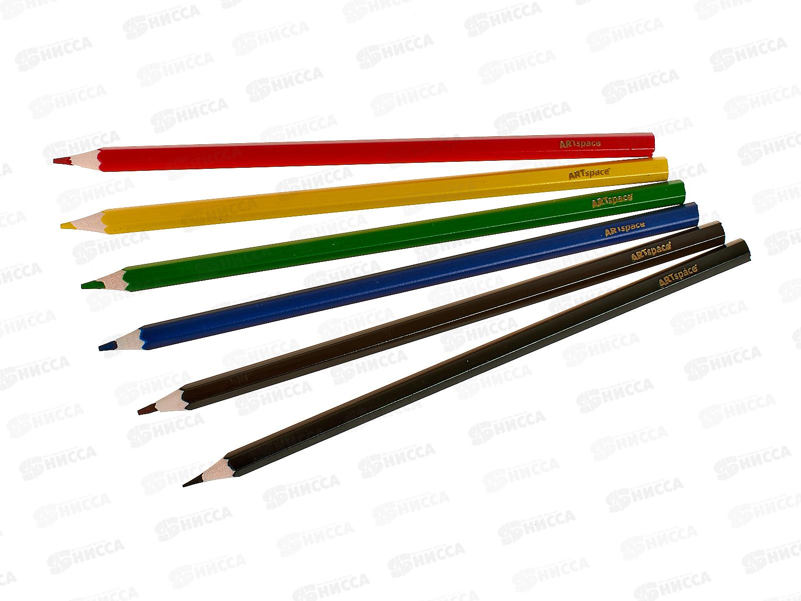 Карандаши  6цв ArtSpace Отважная команда,пластик,заточ,371352*24