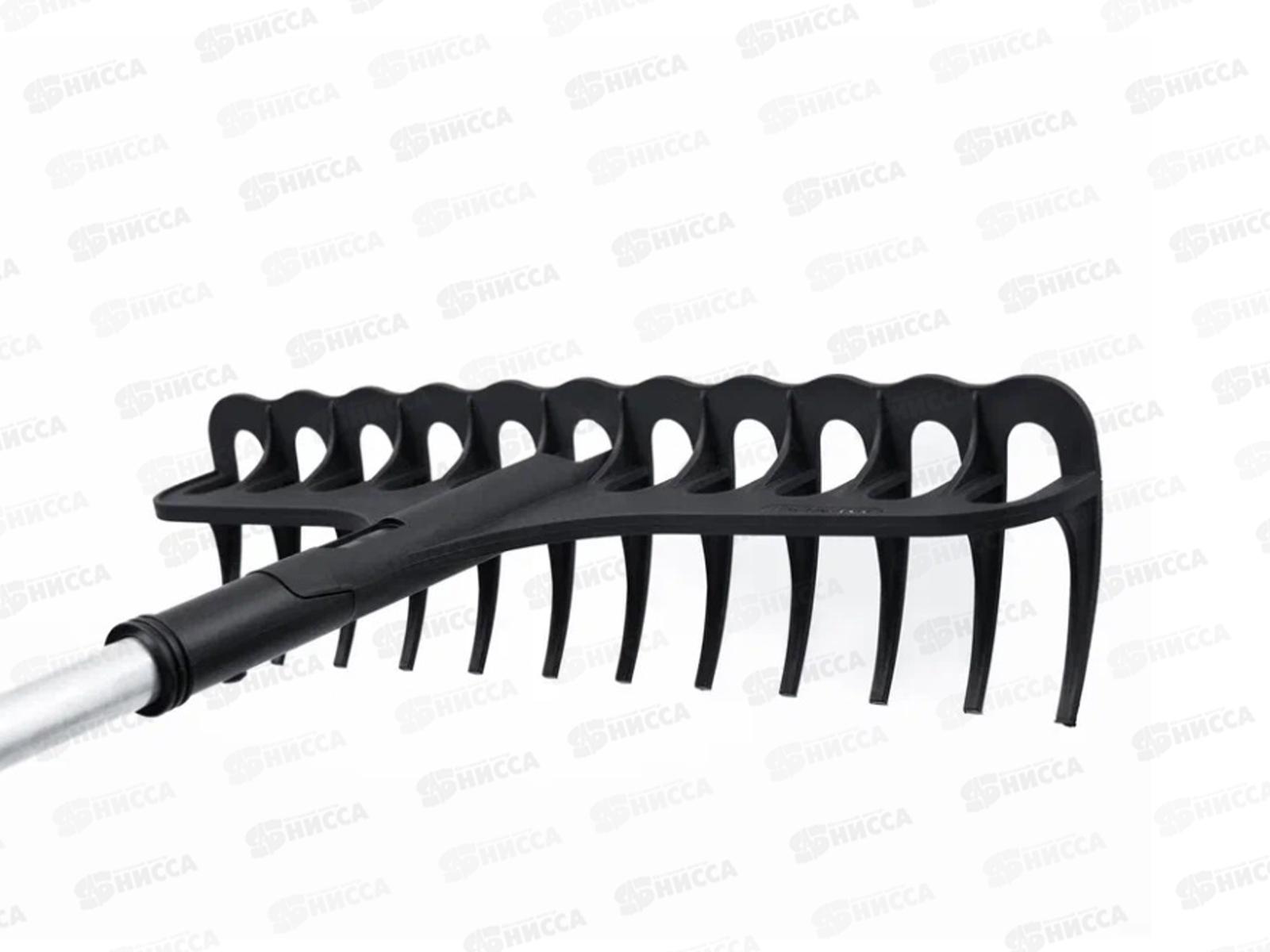 Грабли универсальные с гребнем полиамид с aлюминиевым черенком