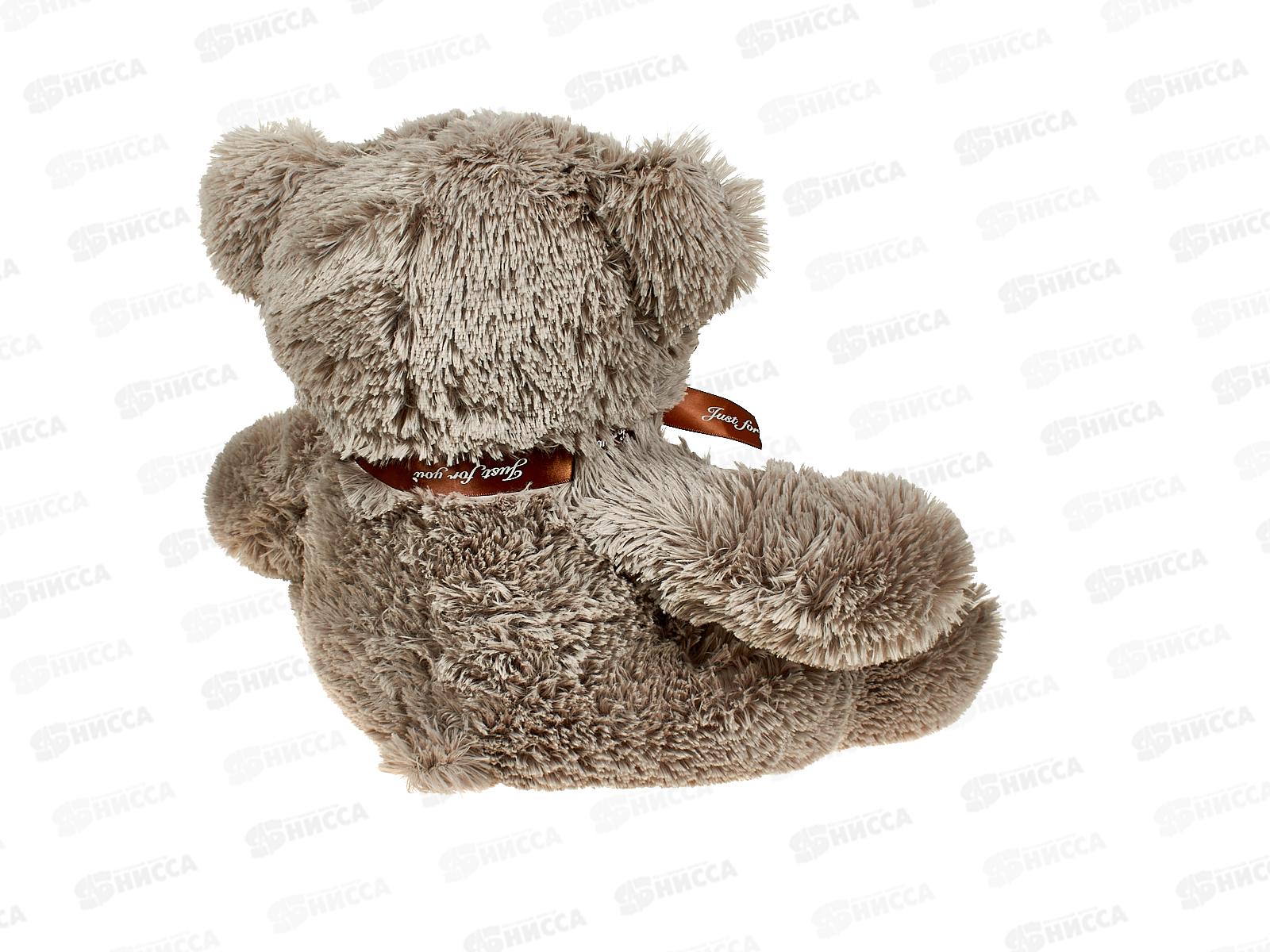 Медведь Амур 38см, МАМ-50Ф цвет-бурый, с лентой  Мила