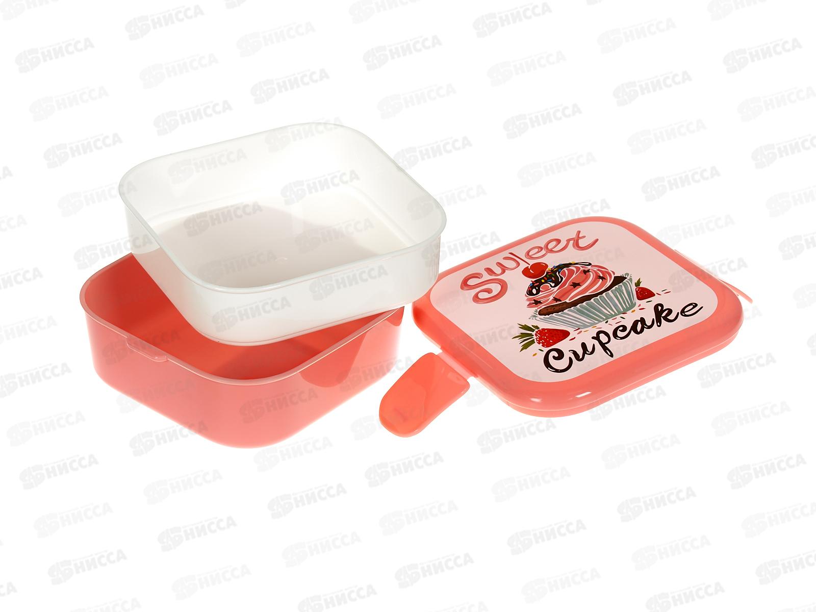 Контейнер д/обеда 0,4+0,4л капкейки М1232 *12