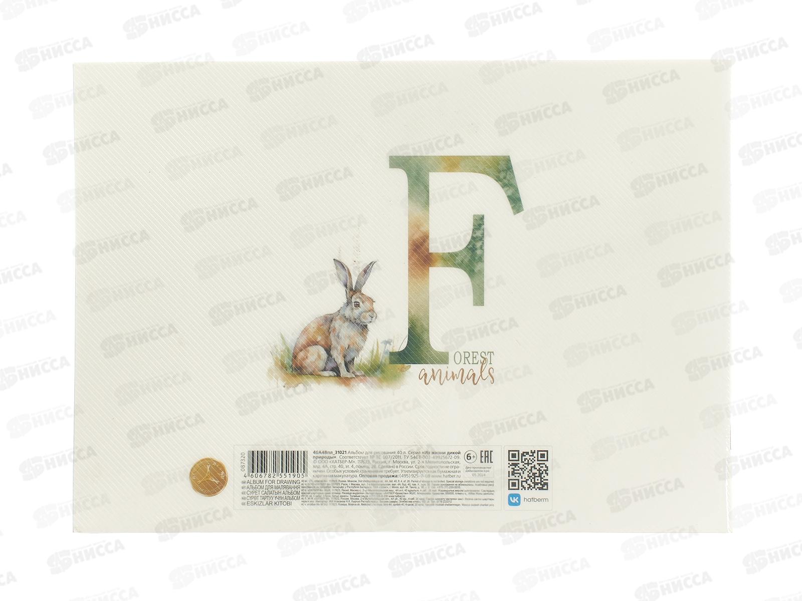 Альбом д/рис.40л Hatber Из жизни дикой природы пласт.обложка 087320 *34