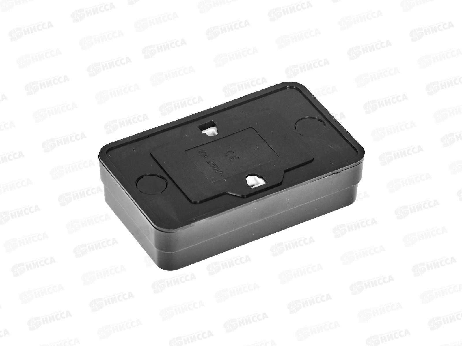 Розетка накладная BOLLETO двойная, черная, 7102B *10