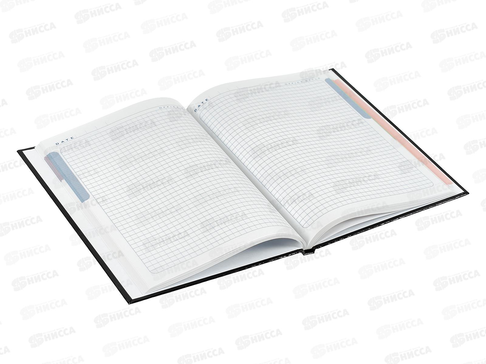 Бизнес-блокнот 80л Hatber А5 CROCO б/в Metallic Черный 084779 *20