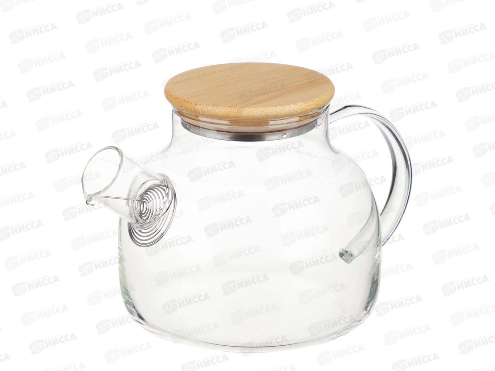 Чайник заварочный 1л Vetta металл фильтр стекло 850-227 г