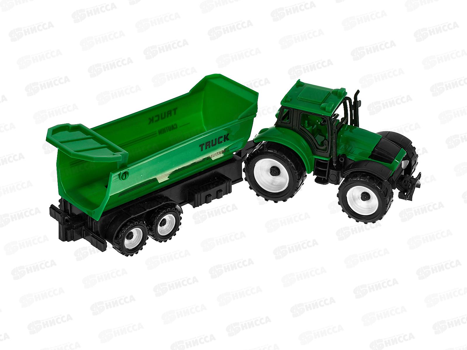 Трактор №669-35 с прицепом инерционный пакет 40*10*17