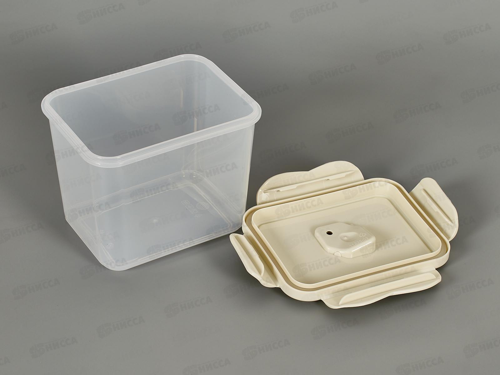 Контейнер д/прод 0,9л &quotEco Style&quot прям герм Св-сер 433121330 *32 БП