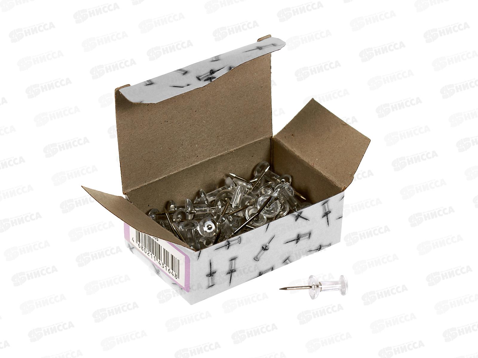 Кнопки сил. OfficeSpace 50шт, прозрачные 281003 *10