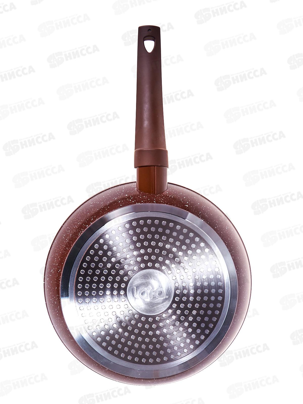 Сковорода Lara Мокко LR01-14-28 28*5см индукция прорезин ручка