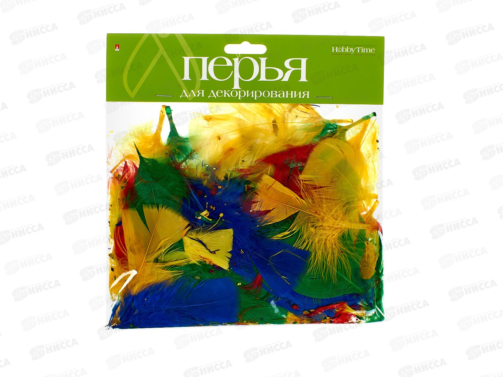 Декор элементы Альт ПЕРЬЯ яркий микс наб №2 1 вид 2-407/01 *12